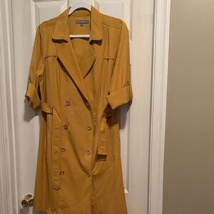 Sharagano Yellow Trench Coat with Belt final price
